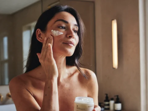 woman following a simple skincare routine