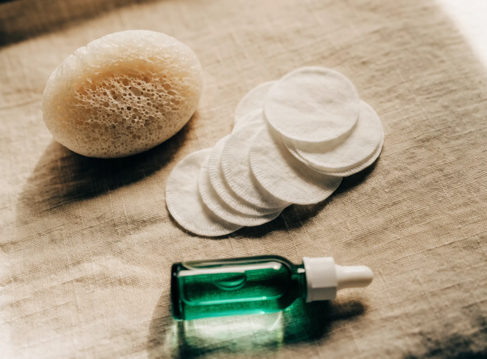Natural beauty tools flat lay