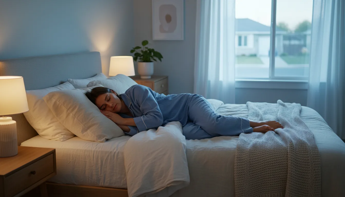 Adult sleeping peacefully as part of a healthy weight-loss routine