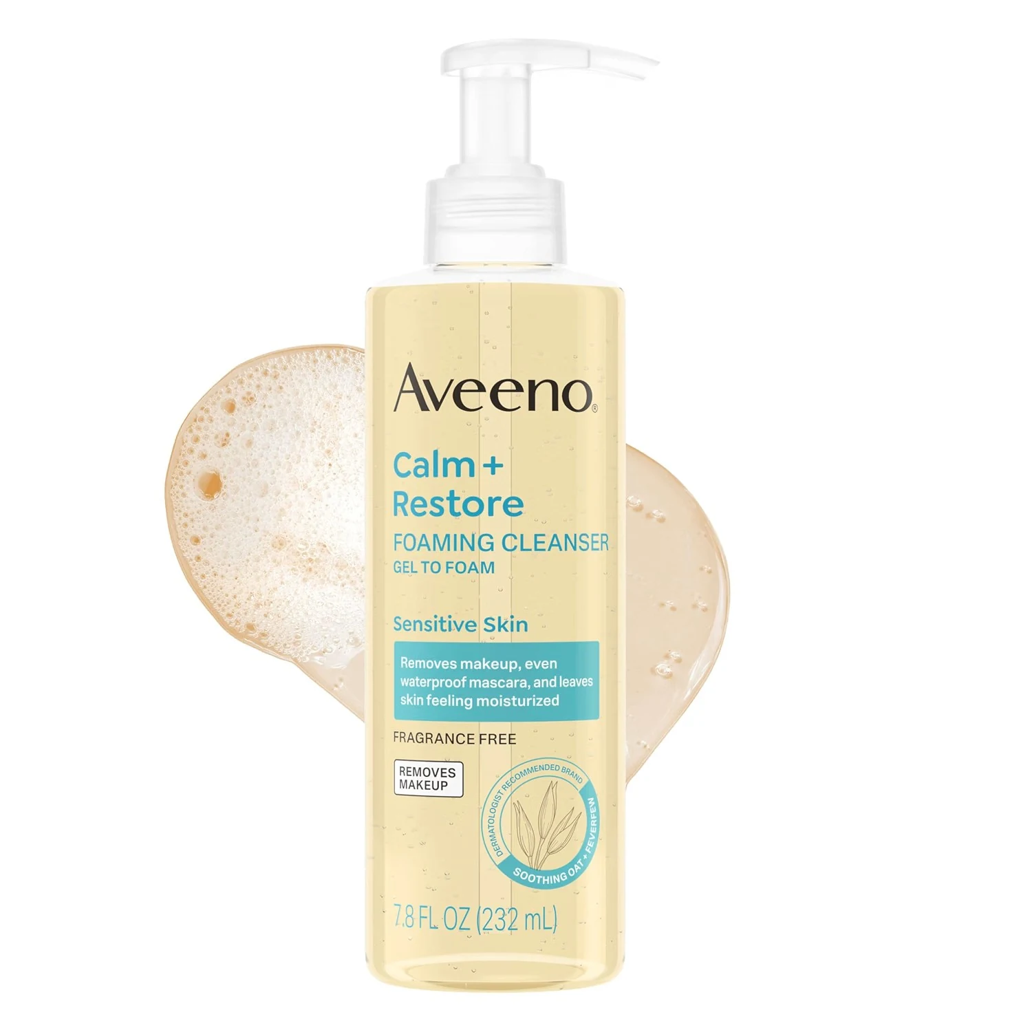 Aveeno Calm + Restore Foaming Cleanser bottle
