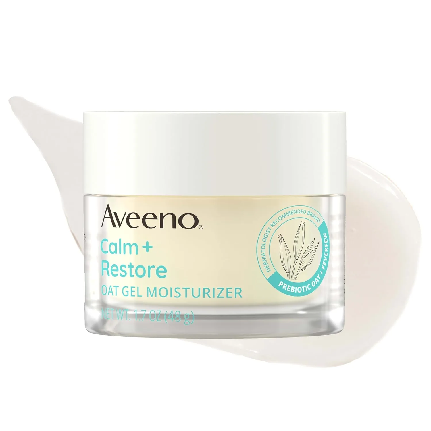 Aveeno Calm + Restore Oat Gel Moisturizer jar