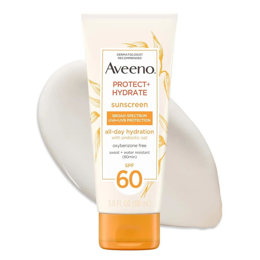 Aveeno Protect + Hydrate Sunscreen Broad Spectrum Face Lotion SPF 60 bottle
