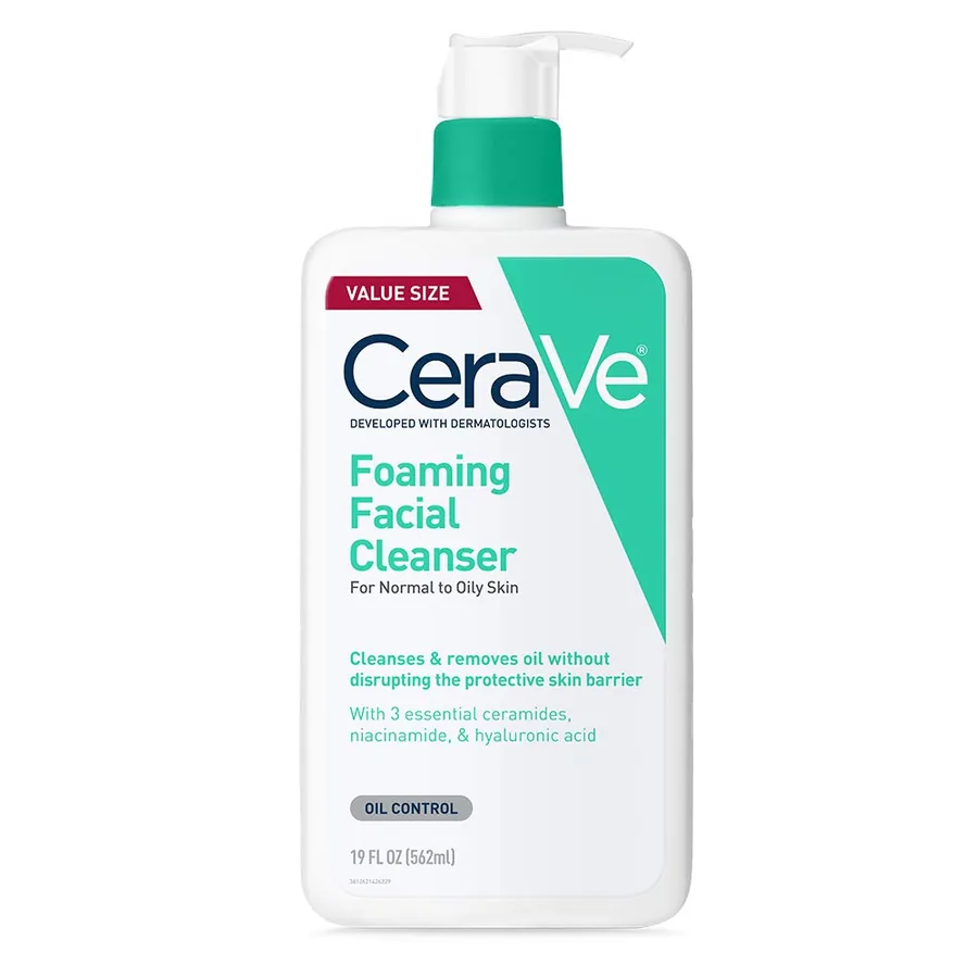 CeraVe Foaming Facial Cleanser, For Normal to Oily Skin