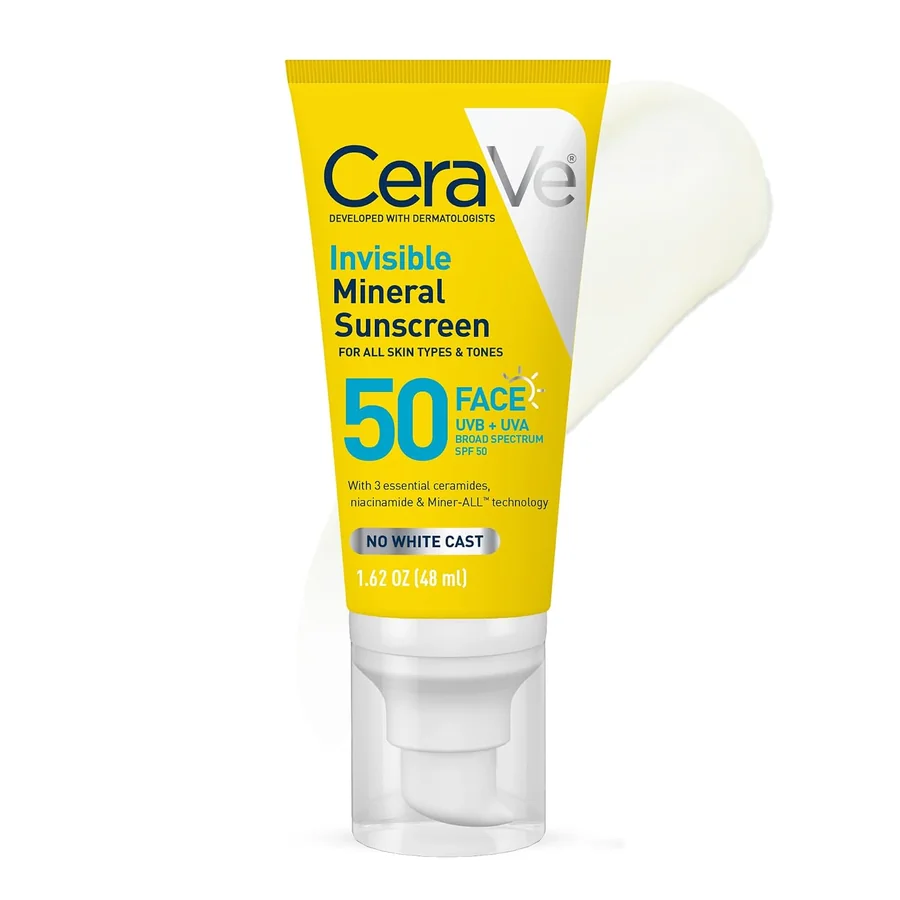 CeraVe Hydrating Mineral Sunscreen Face Lotion SPF 50 bottle