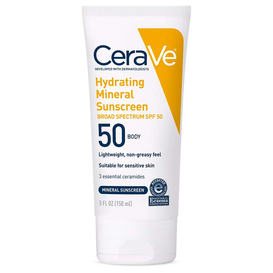 CeraVe Hydrating Mineral Sunscreen Broad Spectrum SPF 50 tube