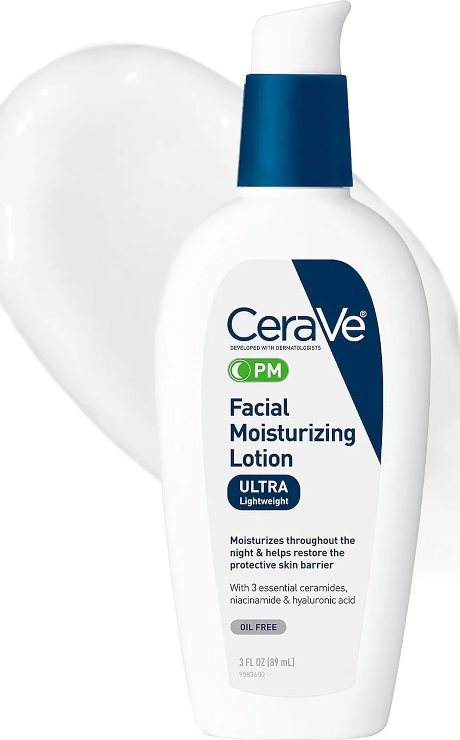 CeraVe PM Facial Moisturizing Lotion, ultra lightweight and oil-free