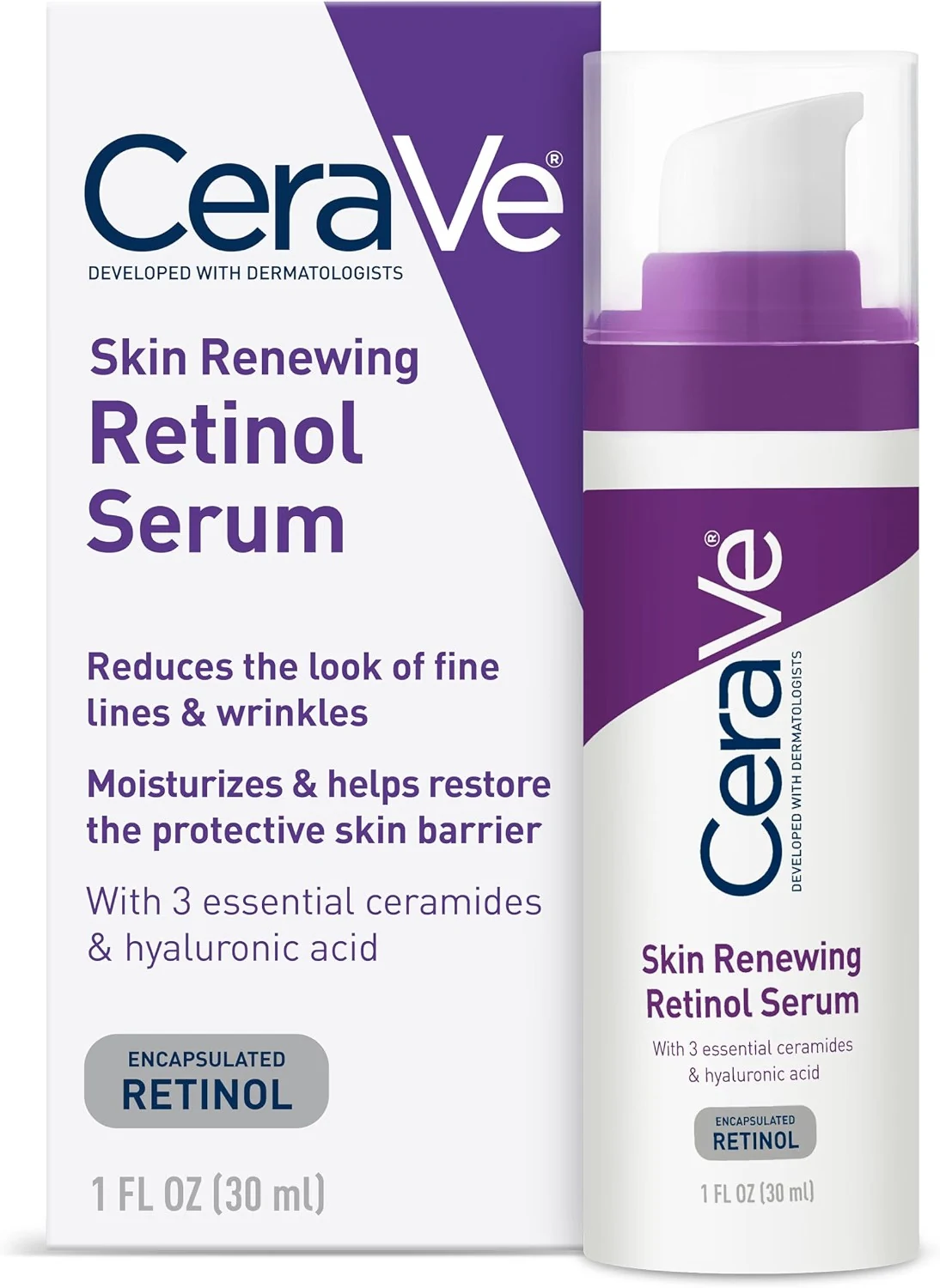CeraVe Retinol Serum for Face with Niacinamide and Hyaluronic Acid