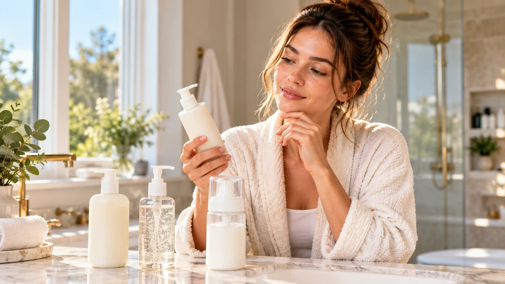 Choosing a gentle facial cleanser suited to sensitive skin