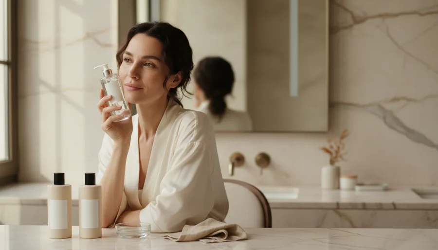 Gentle brightening skincare routine for dull skin and uneven-looking tone