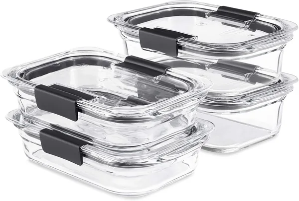 Rubbermaid Brilliance glass food storage containers with airtight lids