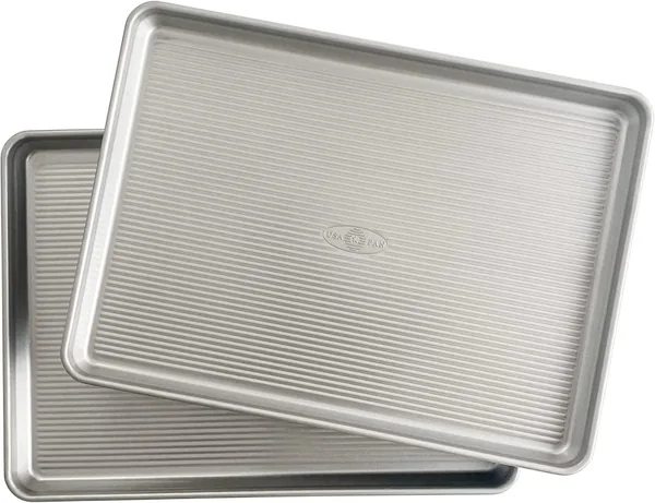 USA Pan aluminized steel half sheet pan, set of two