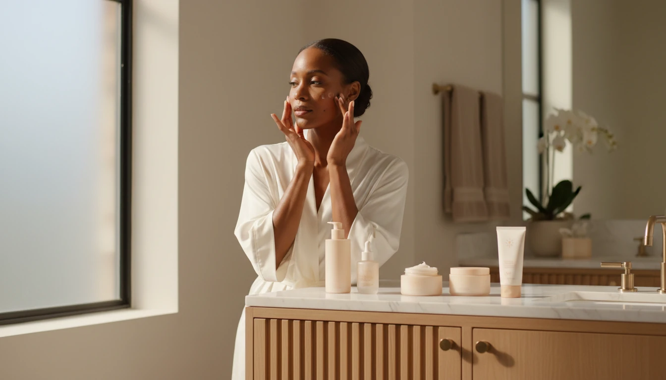 Morning skincare routine for dark spots