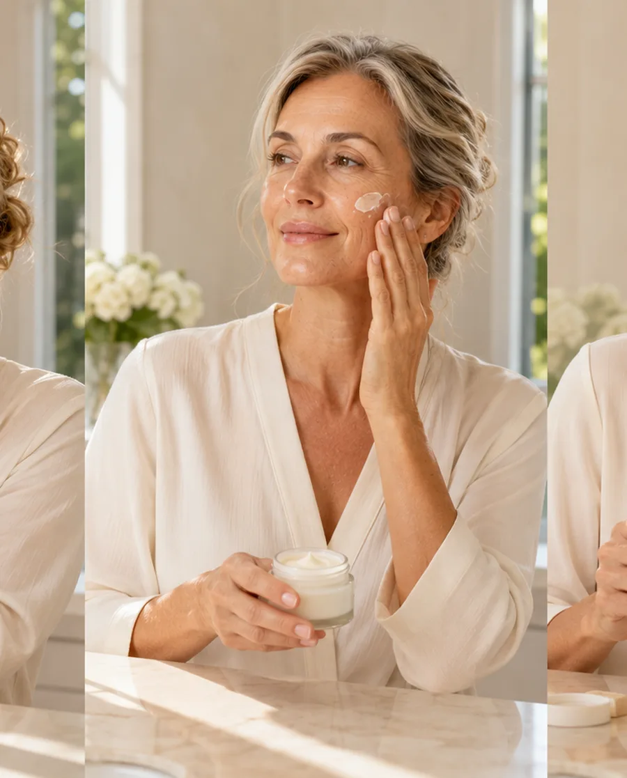 Morning skincare routine for mature skin