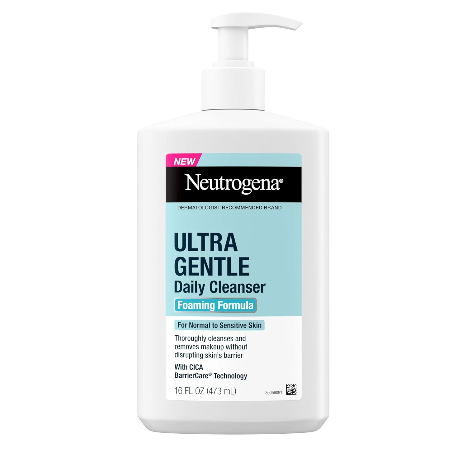 Neutrogena Ultra Gentle Daily Cleanser, foaming formula, bottle