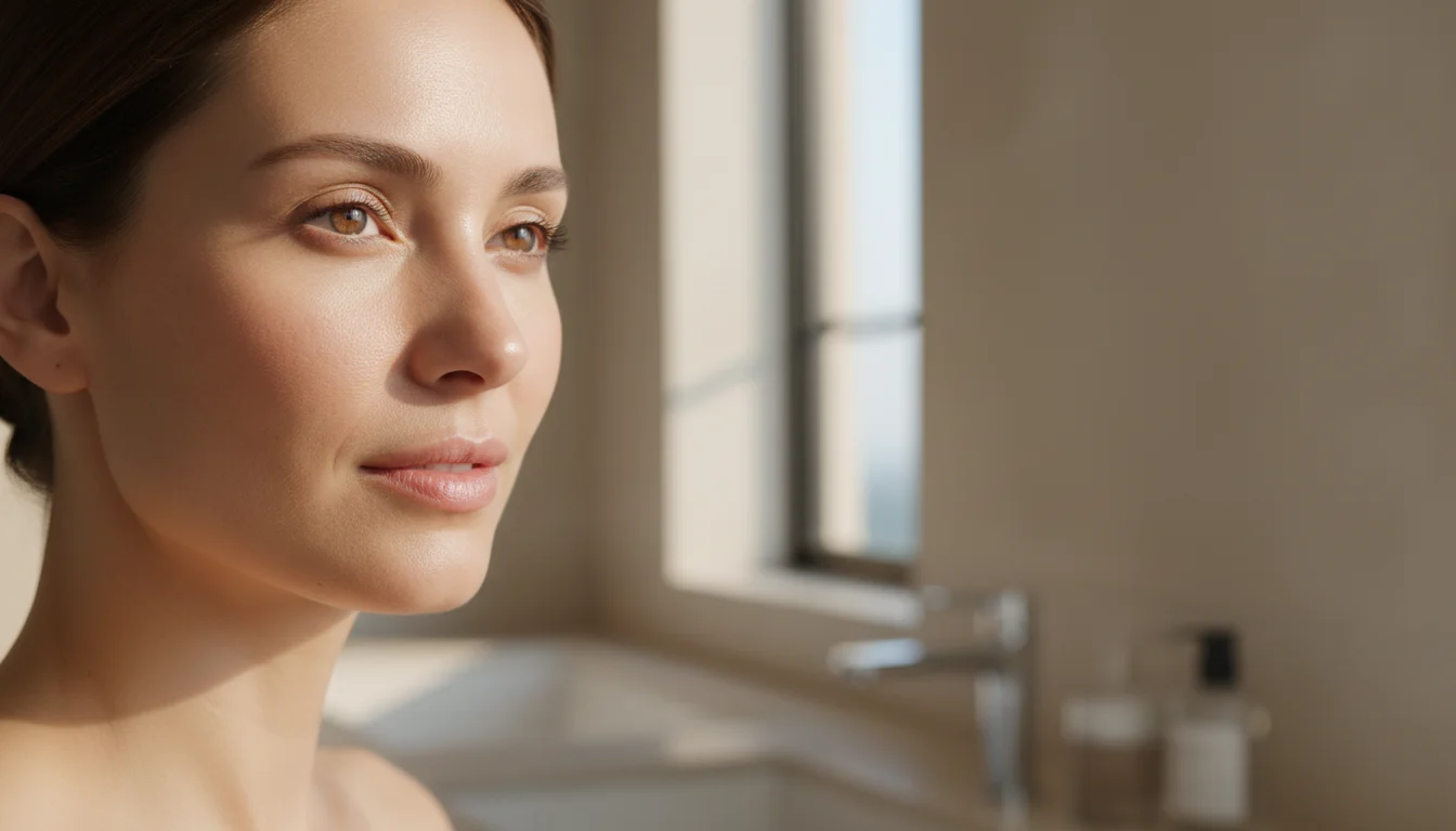 Simple consistent skincare routine for healthy-looking skin