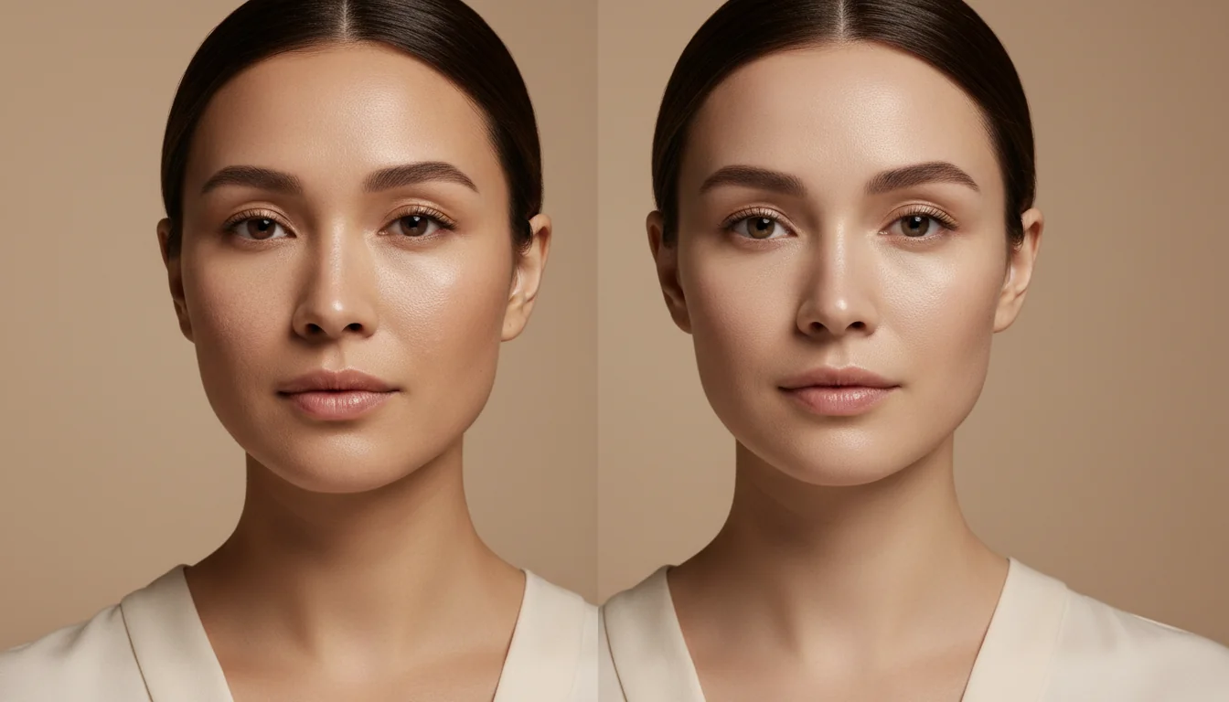 Women showing subtle differences associated with dry and dehydrated-looking skin
