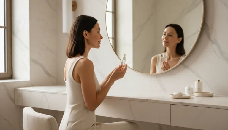 Skincare routine for dull skin with cleanser moisturizer and sunscreen