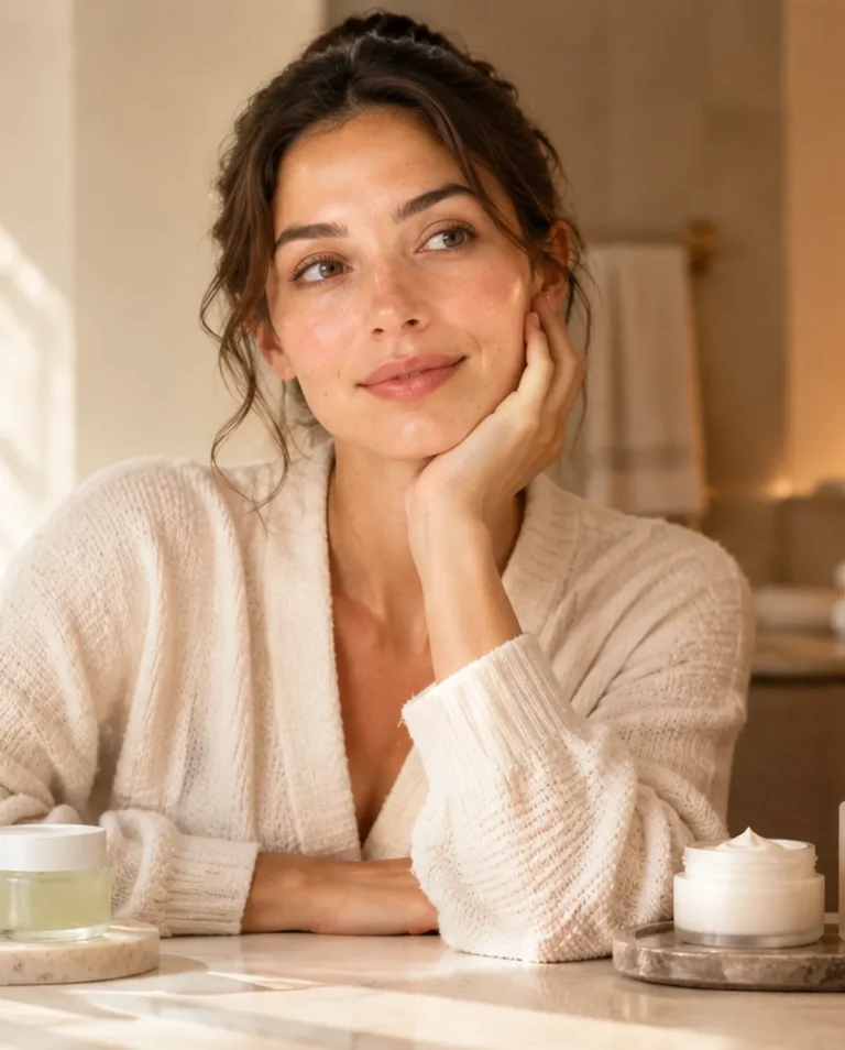 Normal skin skincare routine with cleanser, moisturizer and sunscreen