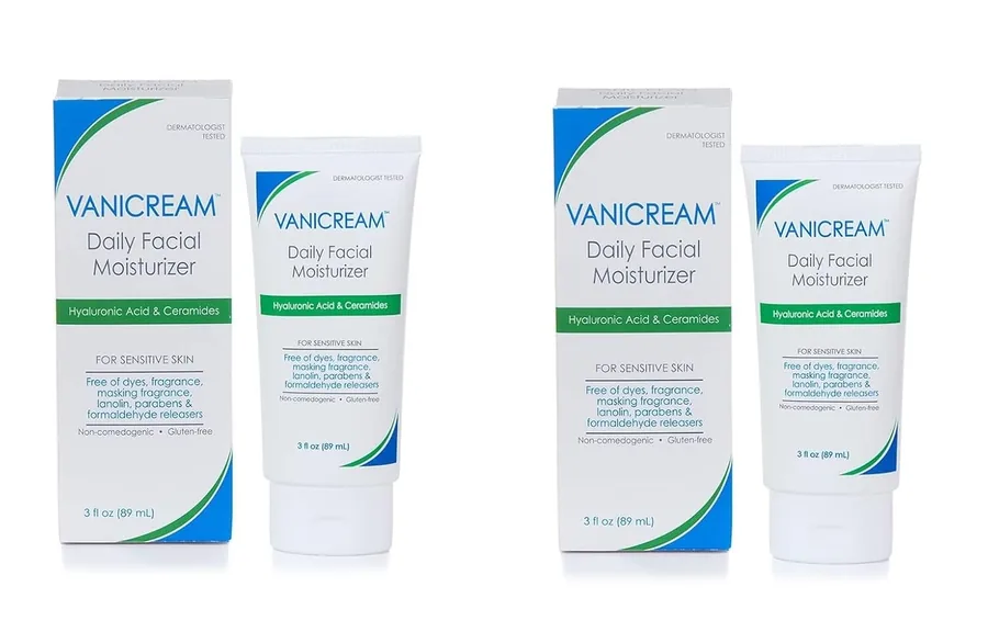Vanicream Daily Facial Moisturizer with hyaluronic acid and ceramides, two-pack