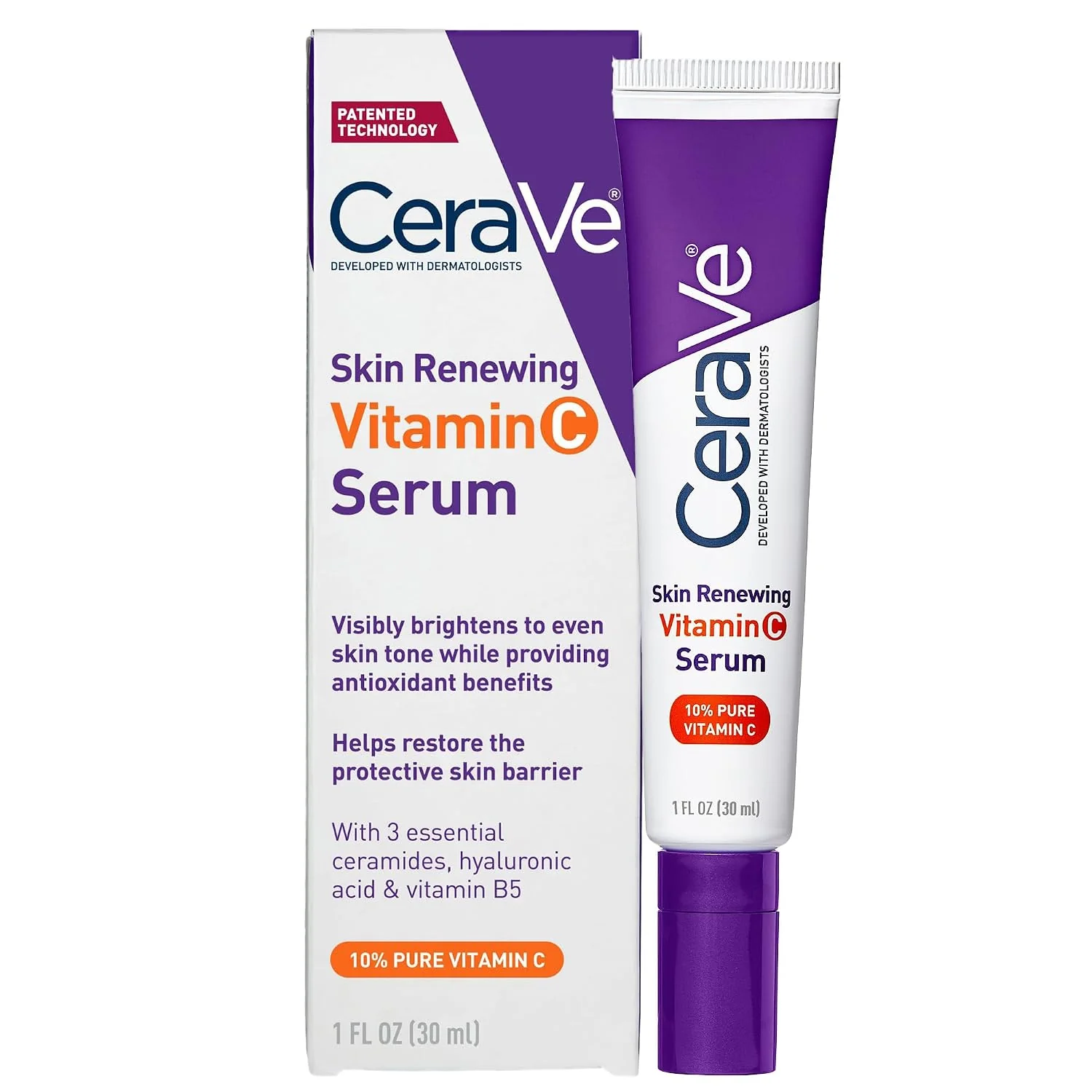 CeraVe Skin Renewing Vitamin C Serum bottle and box