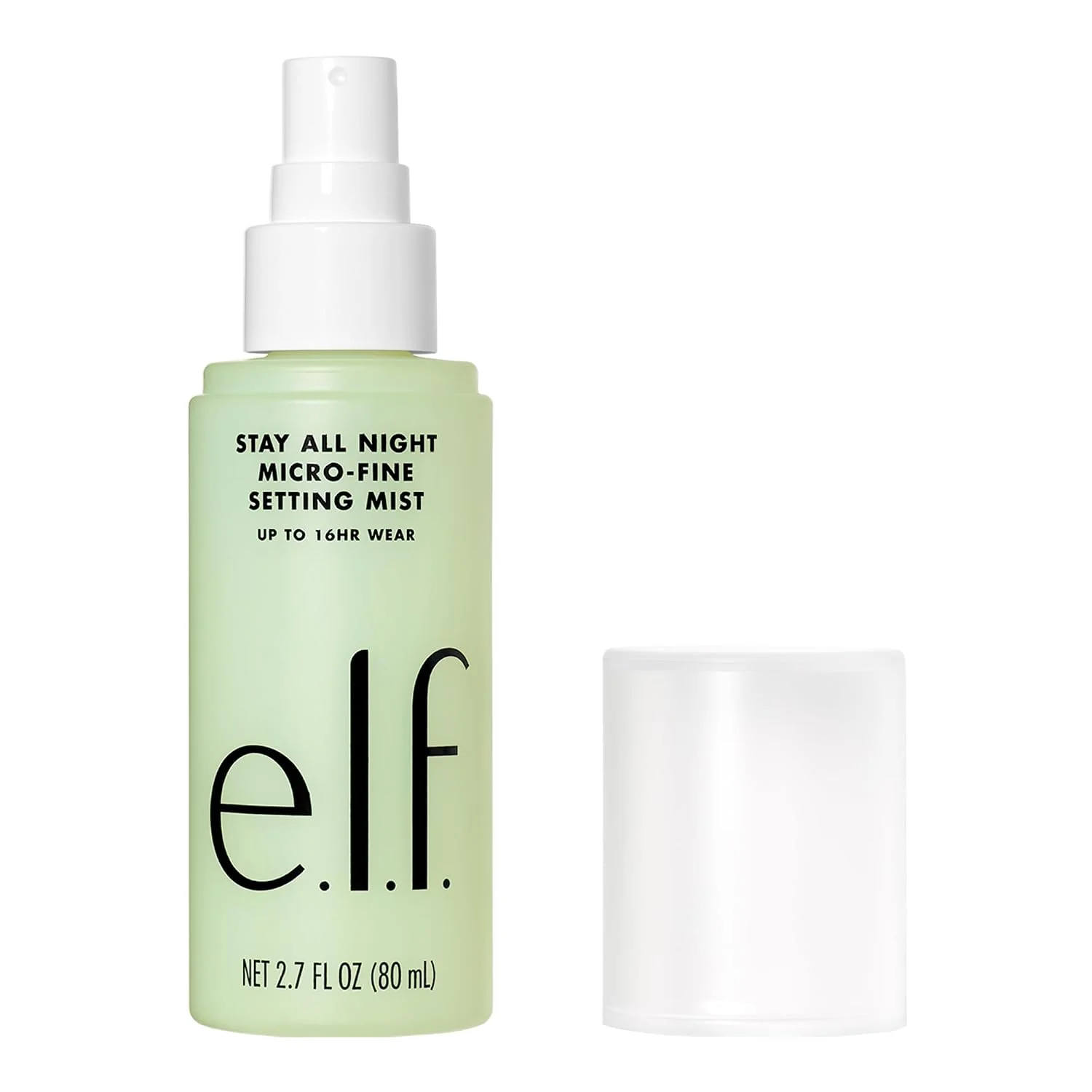 e.l.f. Stay All Night Micro-Fine Setting Mist bottle, a lightweight hydrating setting spray