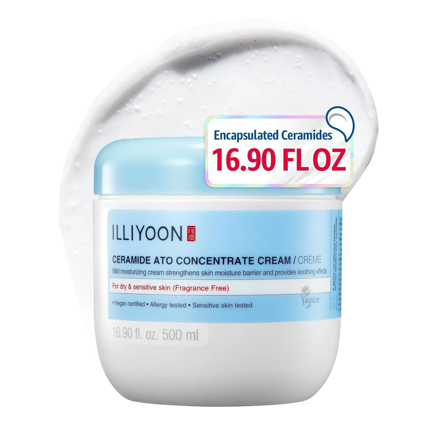 Illiyoon Ceramide Ato Concentrate Cream jar, 16.90 fl oz